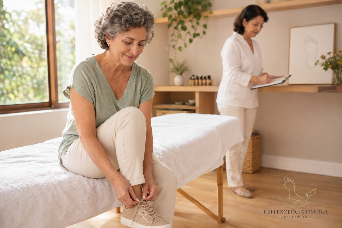 O que acontece depois da sessão de reflexologia: as reações normais e o que observar